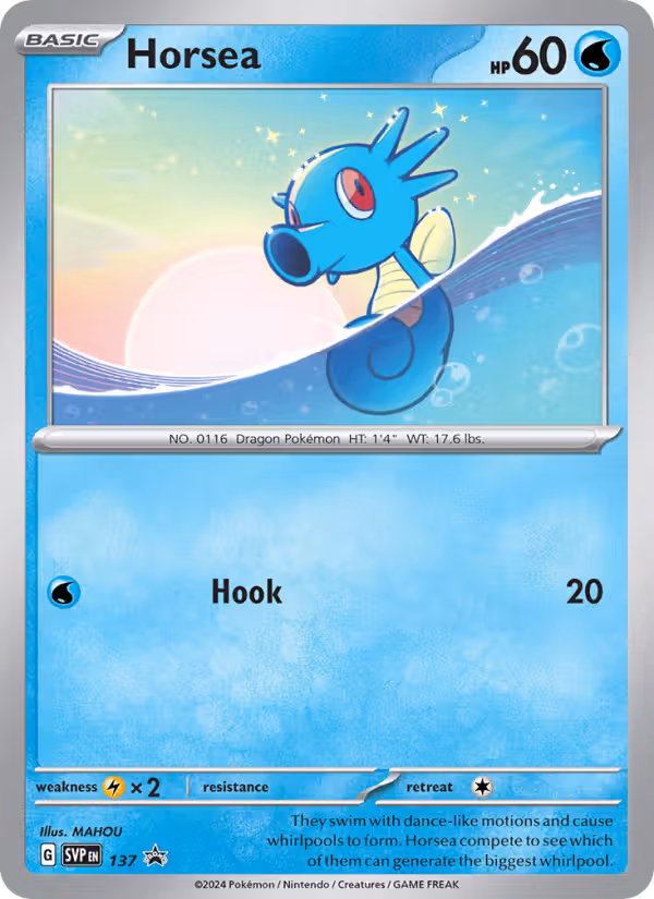 Horsea 137/225 Pokemon card