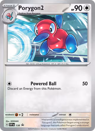 Porygon2 138/225 Pokemon card