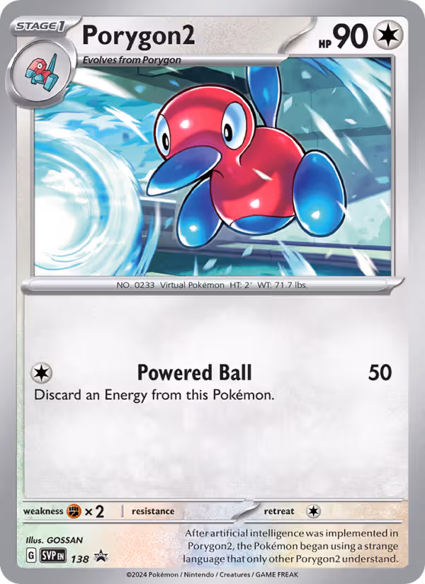 Porygon2 138/225 Pokemon card