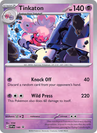 Tinkaton 140/225 Pokemon card