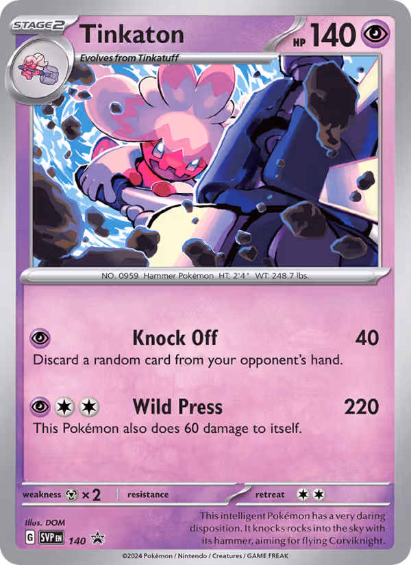 Tinkaton 140/225 Pokemon card