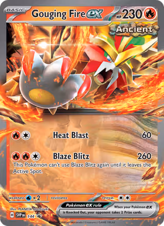 Gouging Fire ex 144/225 Pokemon card