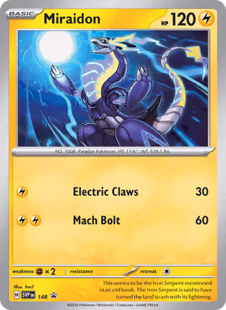Miraidon 148/225 Pokemon card