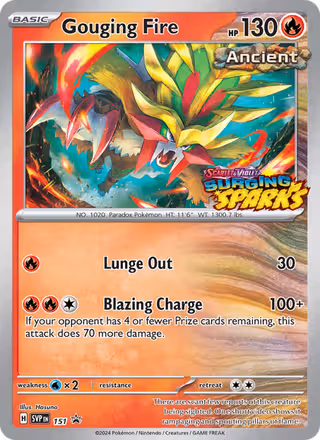 Gouging Fire 151/225 Pokemon card