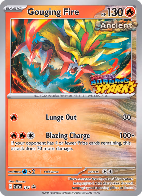 Gouging Fire 151/225 Pokemon card
