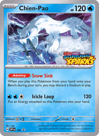 Chien-Pao 152/225 Pokemon card
