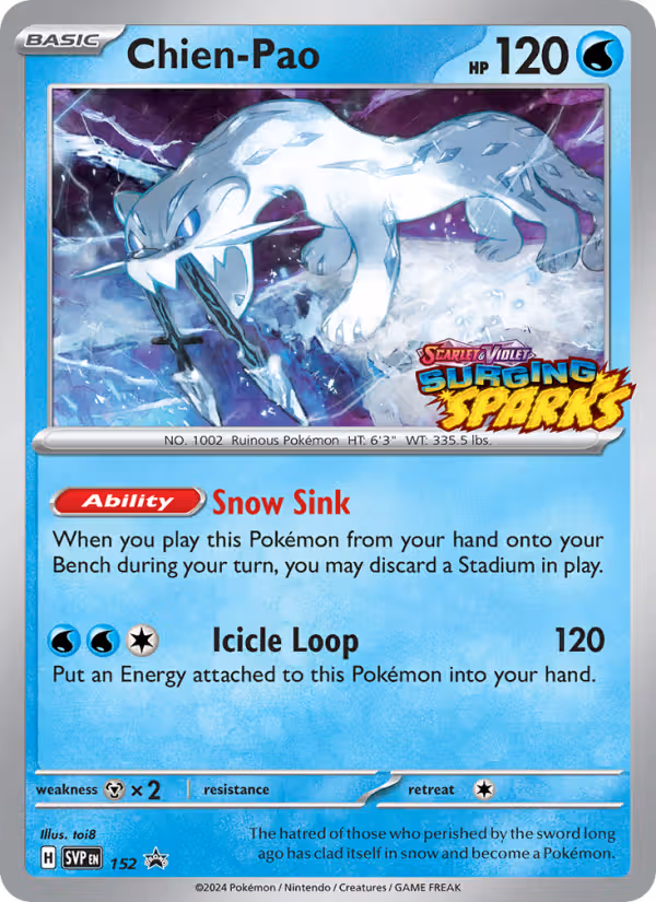 Chien-Pao 152/225 Pokemon card