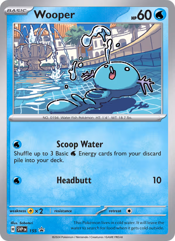 Wooper 155/225 Pokemon card