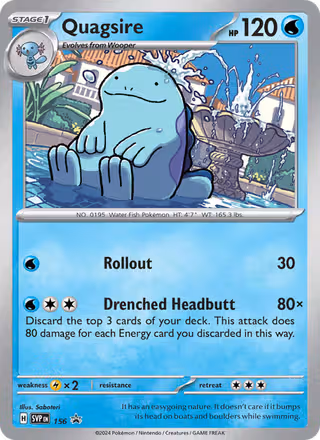 Quagsire 156/225 Pokemon card