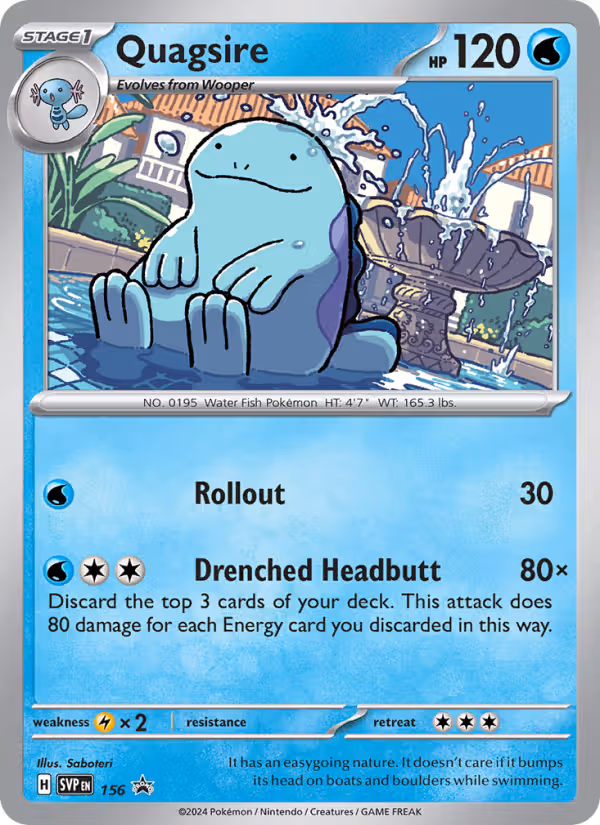 Quagsire 156/225 Pokemon card