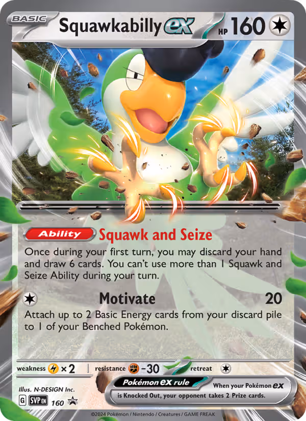 Squawkabilly ex 160/225 Pokemon card