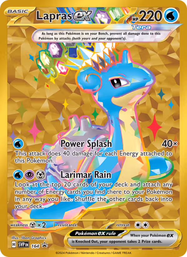 Lapras ex 164/225 Pokemon card