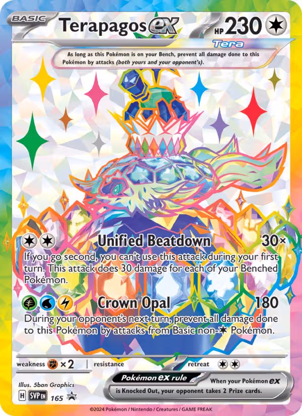 Terapagos ex 165/225 Pokemon card