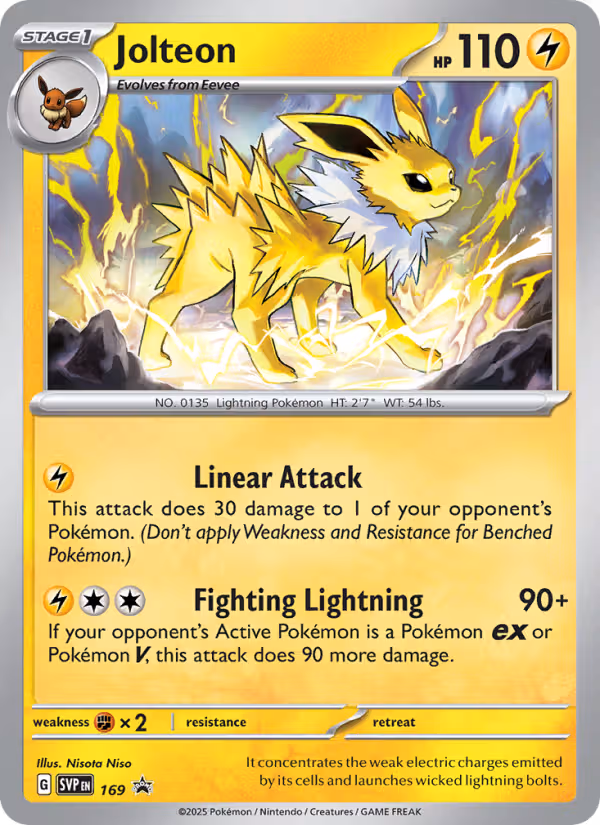 Jolteon 169/225 Pokemon card