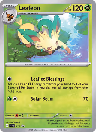 Leafeon 170/225 Pokemon card
