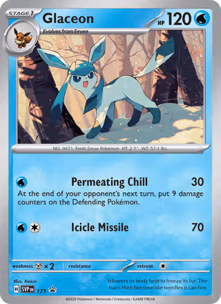 Glaceon 171/225 Pokemon card