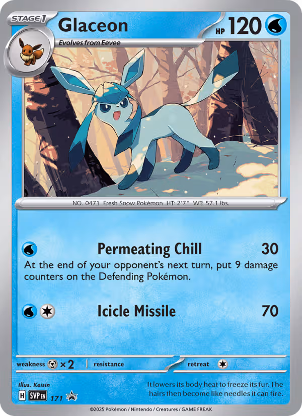Glaceon 171/225 Pokemon card