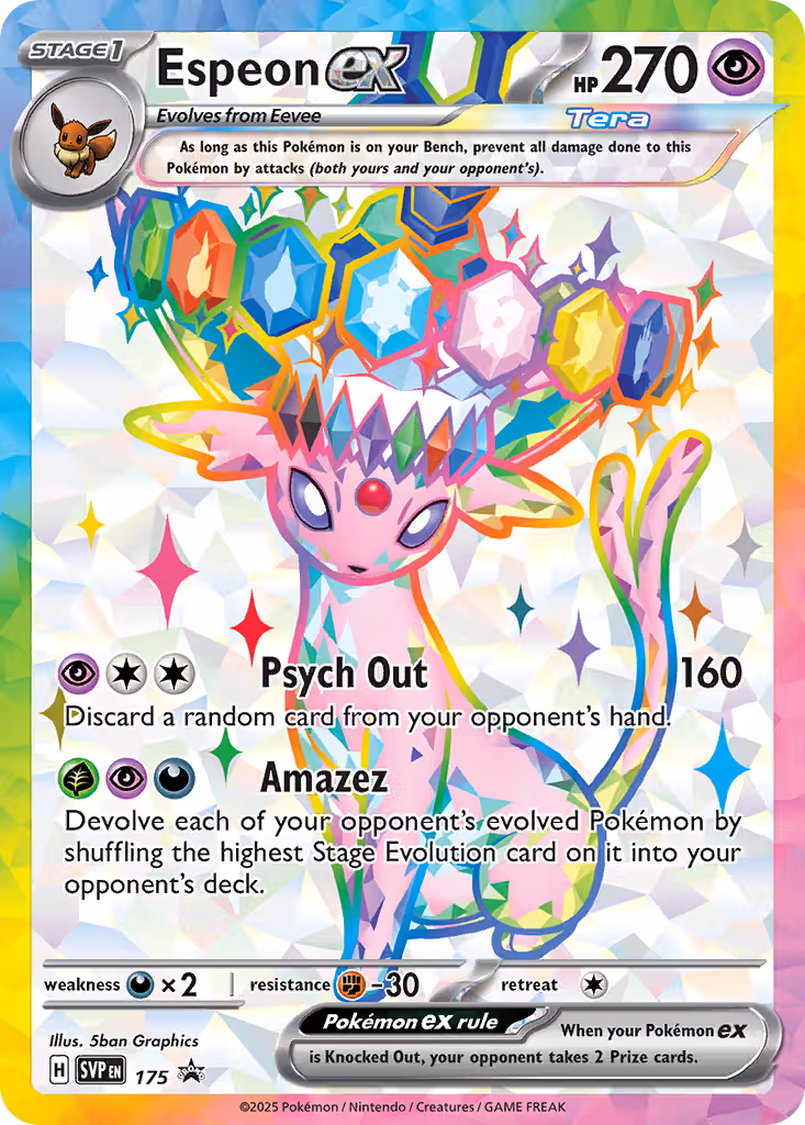 Espeon ex 175/225 Pokemon card