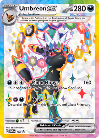 Umbreon ex 176/225 Pokemon card