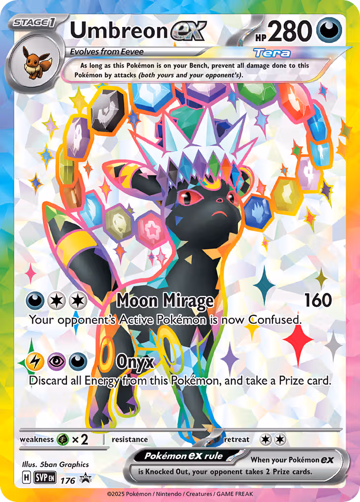 Umbreon ex 176/225 Pokemon card