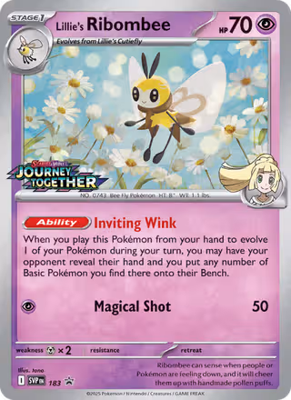 Lillie's Ribombee 183/225 Pokemon card