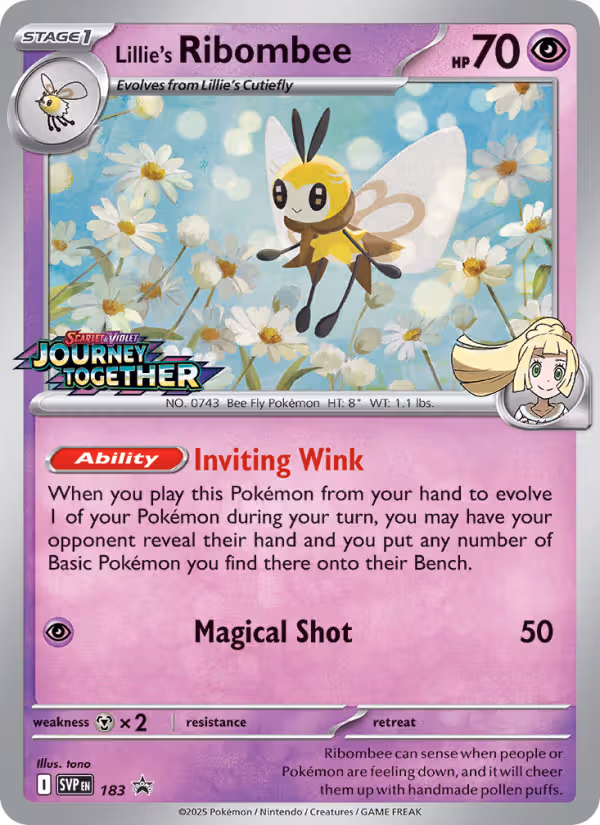 Lillie's Ribombee 183/225 Pokemon card