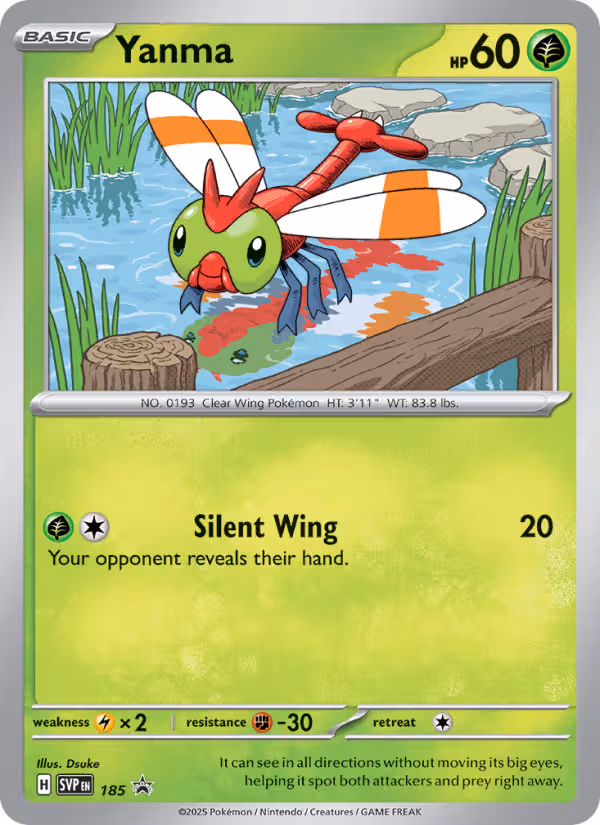 Yanma 185/225 Pokemon card