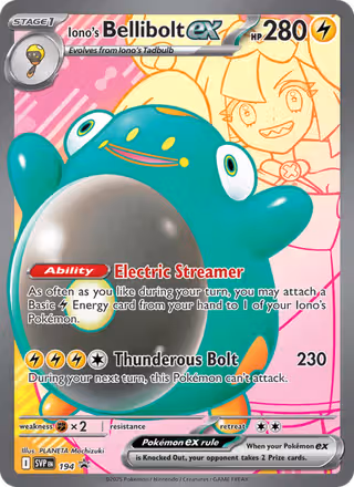 Iono's Bellibolt ex 194/225 Pokemon card