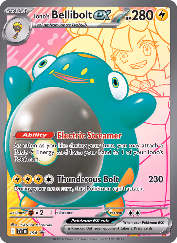 Iono's Bellibolt ex 194/225 Pokemon card