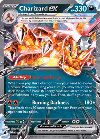 Charizard ex 196/225 Pokemon card