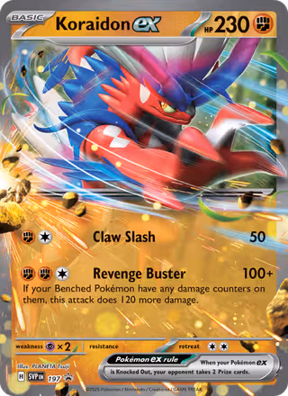 Koraidon ex 197/225 Pokemon card