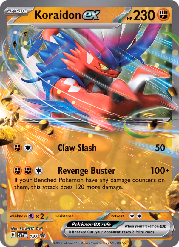 Koraidon ex 197/225 Pokemon card