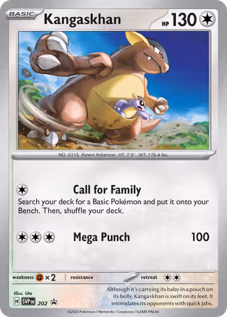 Kangaskhan 202/225 Pokemon card