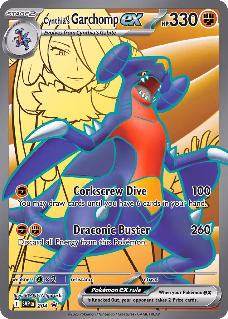 Cynthia's Garchomp ex 204/225 Pokemon card