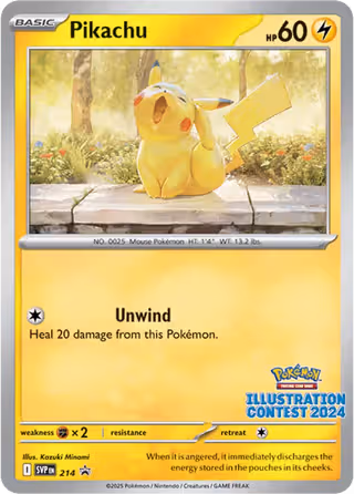 Pikachu 214/225 Pokemon card