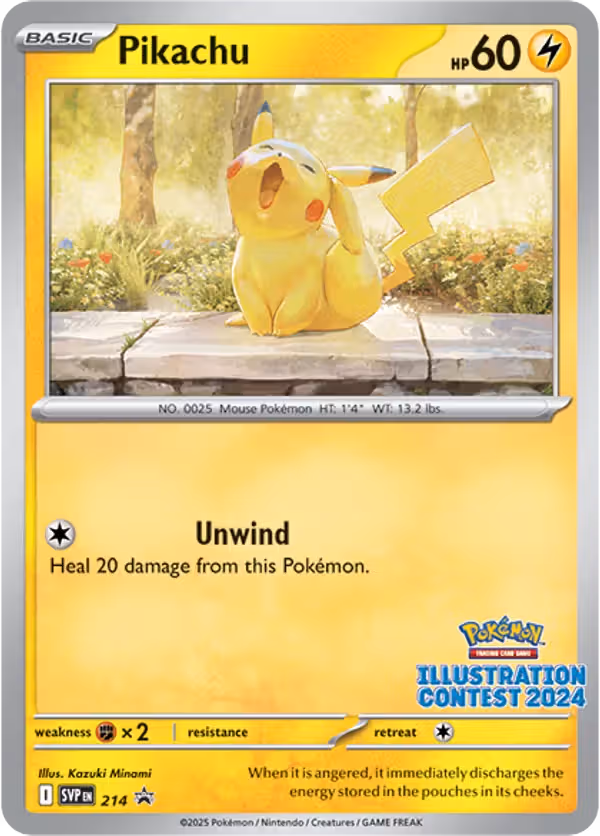 Pikachu 214/225 Pokemon card