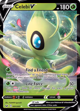 Celebi V 1/202 Pokemon card