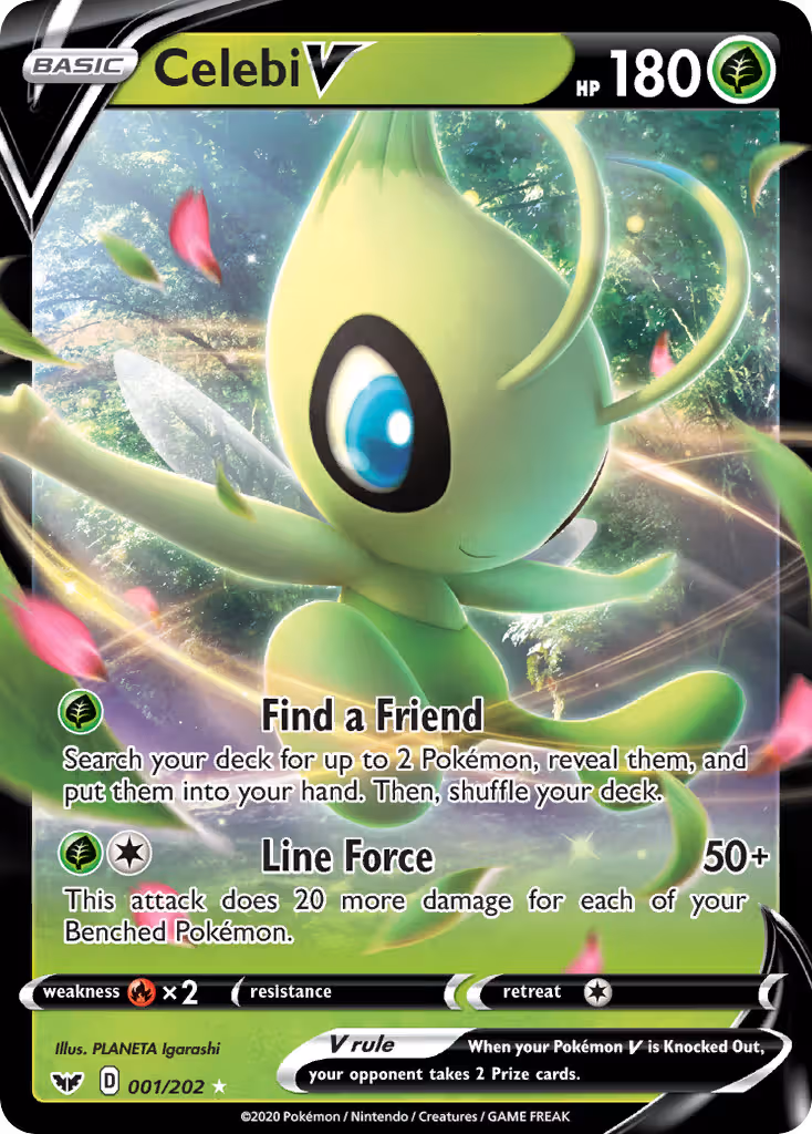 Celebi V 1/202 Pokemon card