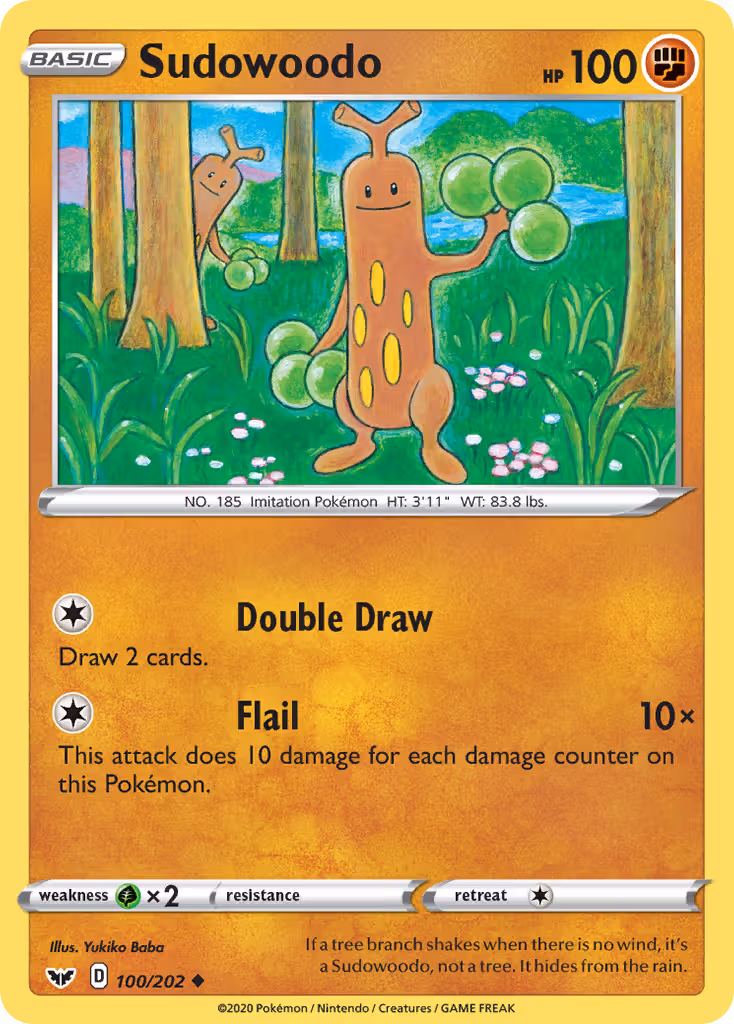 Sudowoodo 100/202 Pokemon card