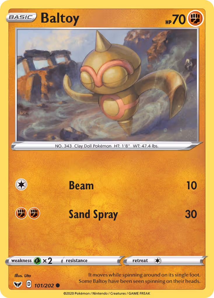 Baltoy 101/202 Pokemon card