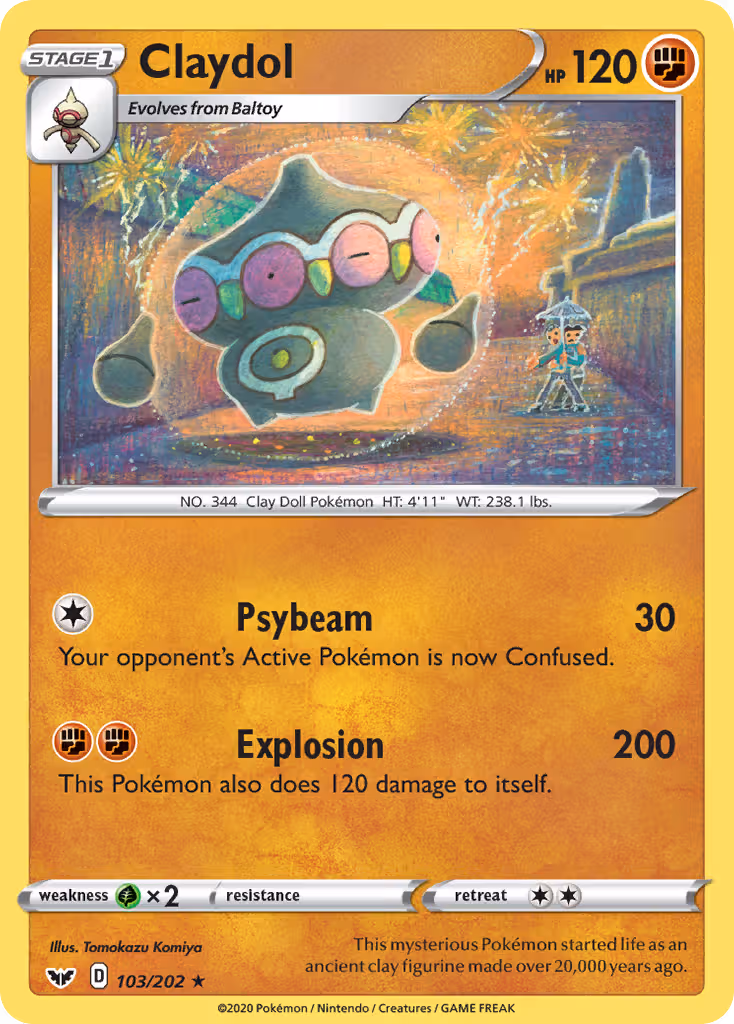Claydol 103/202 Pokemon card