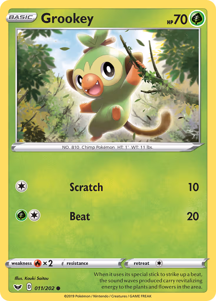 Grookey 11/202 Pokemon card