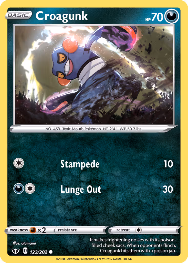 Croagunk 123/202 Pokemon card