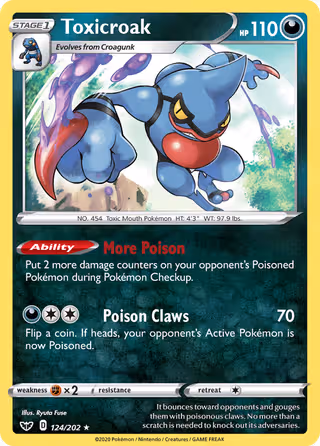 Toxicroak 124/202 Pokemon card