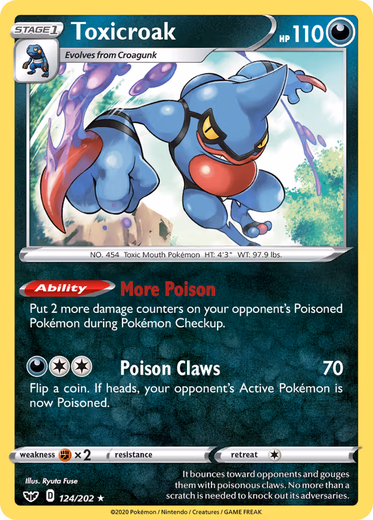 Toxicroak 124/202 Pokemon card