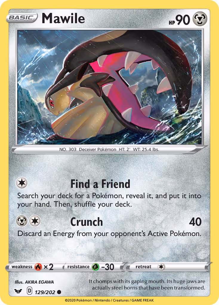 Mawile 129/202 Pokemon card
