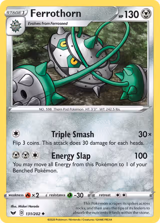 Ferrothorn 131/202 Pokemon card