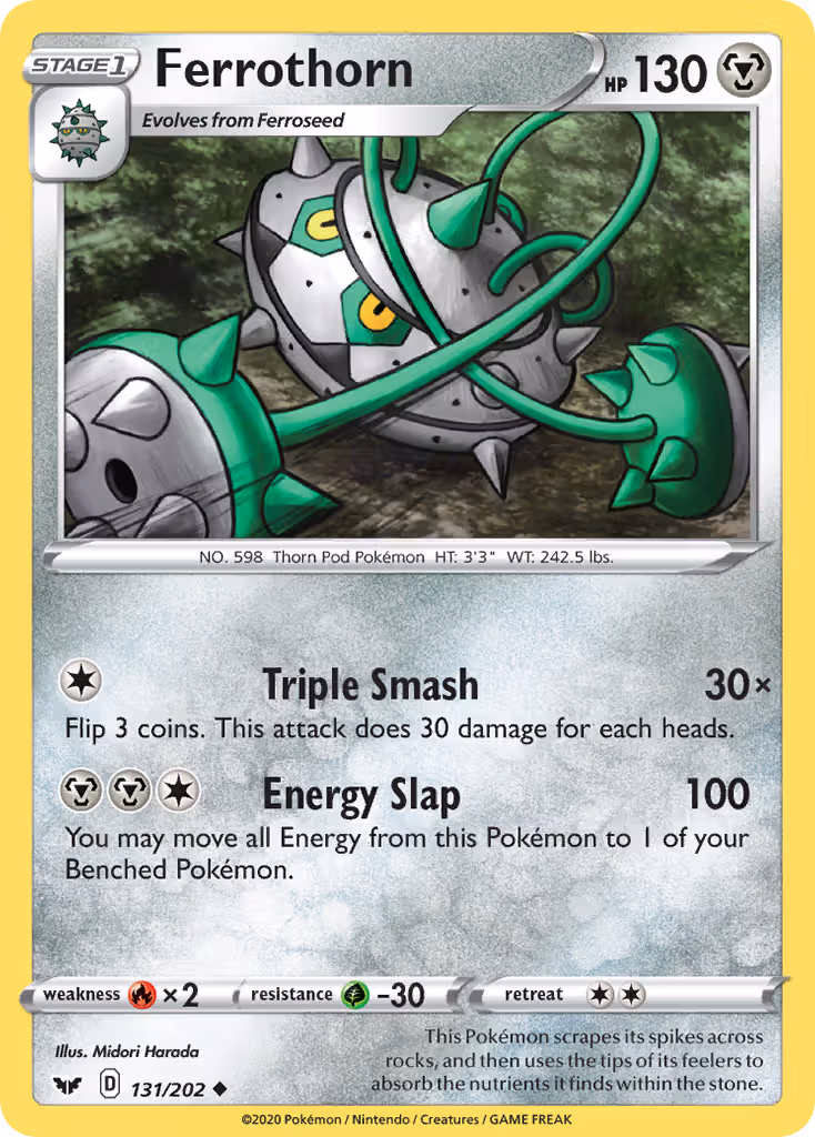 Ferrothorn 131/202 Pokemon card