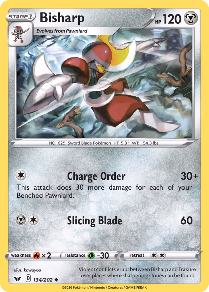 Bisharp 134/202 Pokemon card