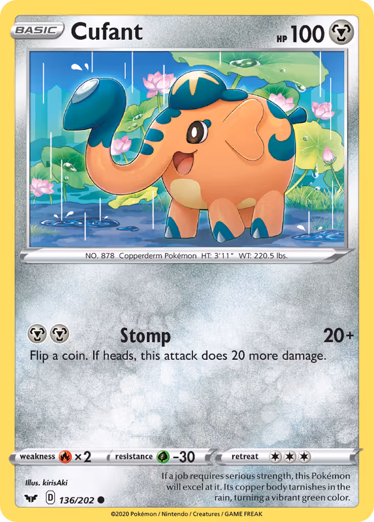Cufant 136/202 Pokemon card
